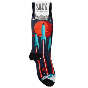 Sock It To Me Crew Men Women Rocket Outer Space Astronaut Moon Blast Off NWT